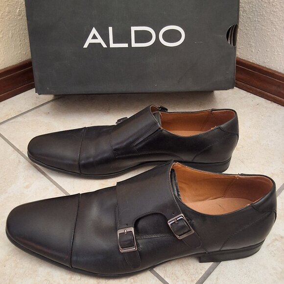 Aldo Black Monk Strap Shoes Size 12 main image 5